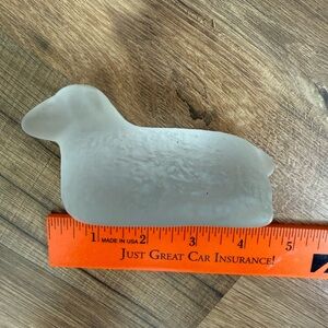 Elegant Frosted Glass Sheep Toy for Small Pets